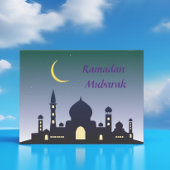 イスラム三日月ラマダンカレムのタイポグラフィ芸術 ポストカード