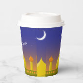 イスラム三日月ラマダンカレムのタイポグラフィ芸術 紙コップ (左)