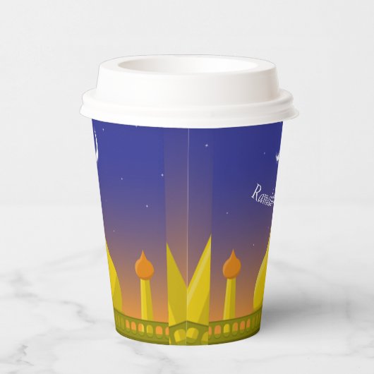 イスラム三日月ラマダンカレムのタイポグラフィ芸術 紙コップ (右)