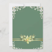 イスラム婚約式ムスリムグリーンフローラ 招待状 (裏面)