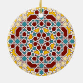 イスラム幾何学パターンオーナメント セラミックオーナメント (裏面)