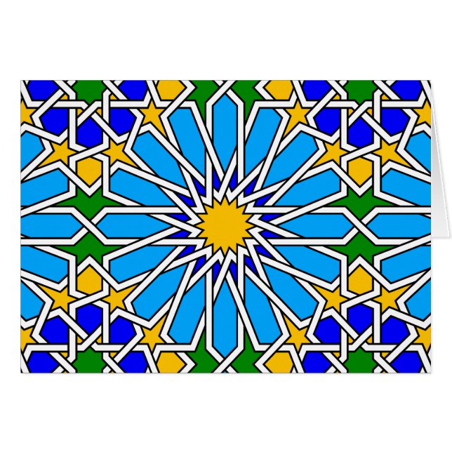イスラム幾何学パターンカード (正面横)