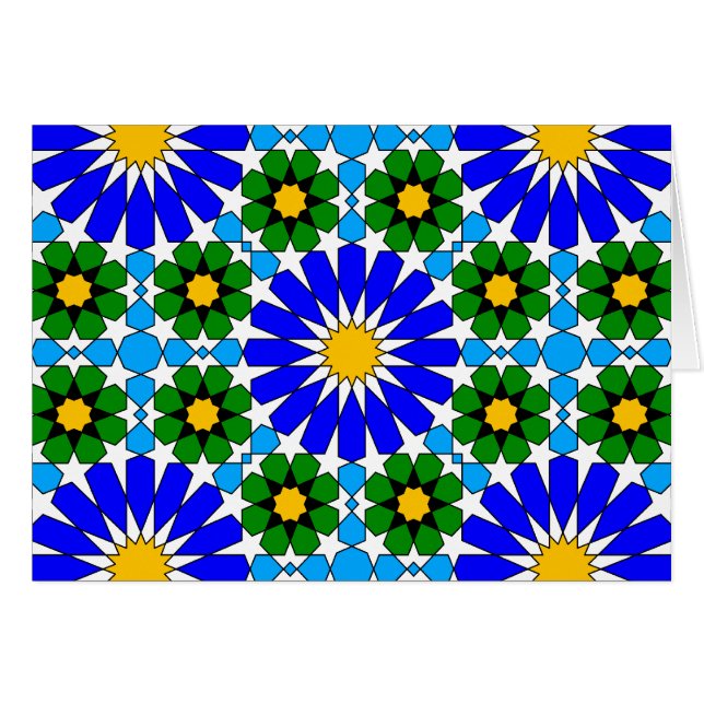 イスラム幾何学パターンカード (正面横)