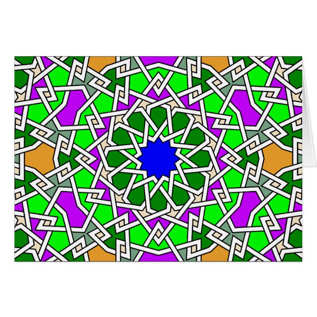 イスラム幾何学パターンカード (正面横)