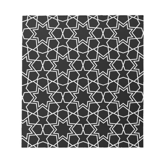 イスラム幾何学パターンデザインアラビア ノートパッド (正面)