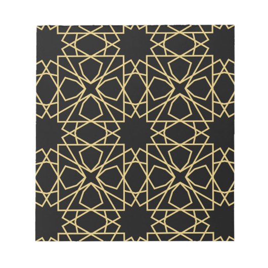 イスラム幾何学パターンデザインヴィンテージ ノートパッド (正面)