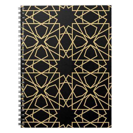 イスラム幾何学パターンデザインヴィンテージ ノートブック (正面)