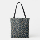 イスラム幾何学パターンデザイン抽象芸術 トートバッグ (裏面)