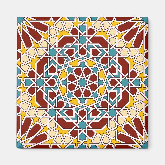 イスラム幾何学パターン磁石 マグネット (正面)