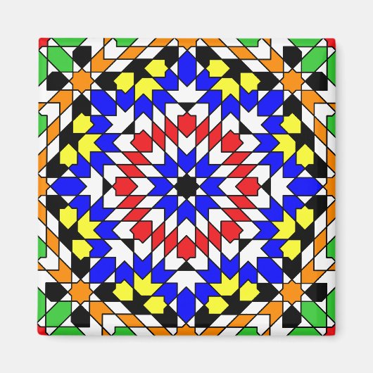 イスラム幾何学パターン磁石 マグネット (正面)