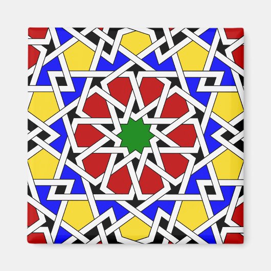 イスラム幾何学パターン磁石 マグネット (正面)