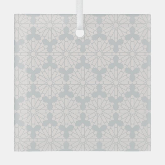 イスラム幾何学パターン ガラスオーナメント (正面)