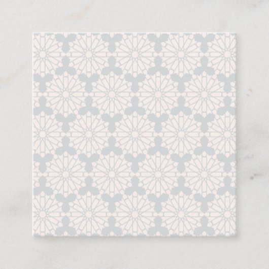 イスラム幾何学パターン スクエア名刺 (正面)