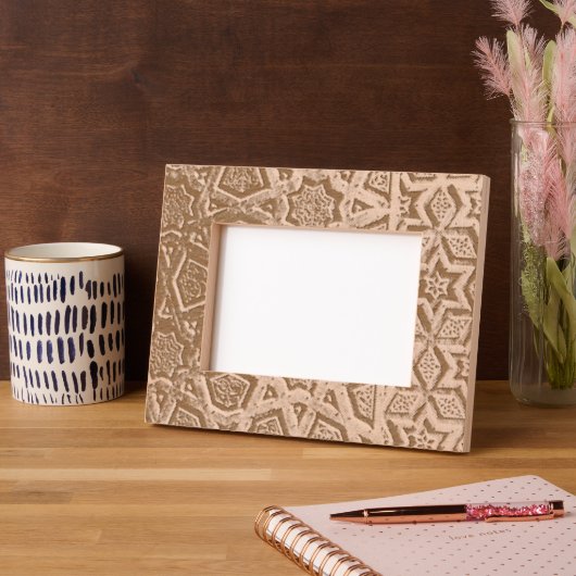 イスラム幾何学パターン レーザー彫刻フレーム (左)