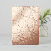 イスラム幾何学パターン 箔招待状 (立ち正面)