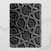 イスラム幾何学パターン 箔招待状 (裏面)