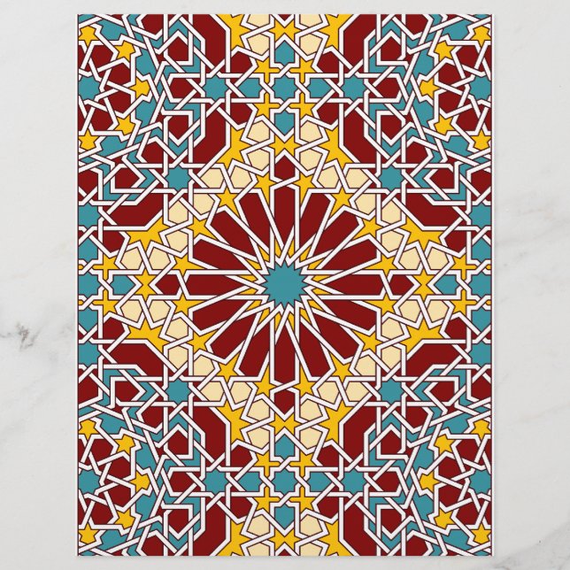 イスラム幾何学模様のレターヘッド (正面)
