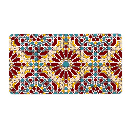 イスラム幾何学模様の出荷ラベル ラベル (正面)