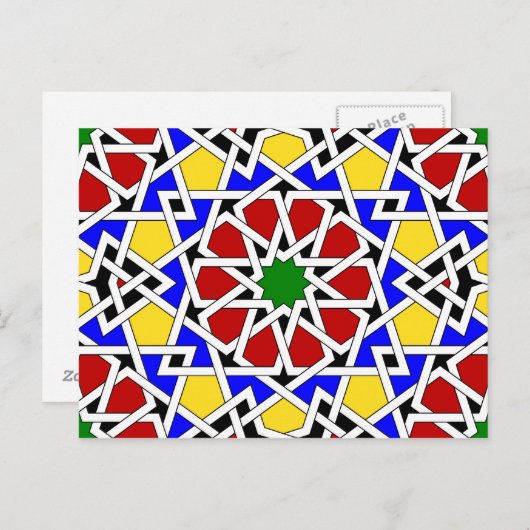 イスラム幾何学模様はがき ポストカード (正面/裏面)