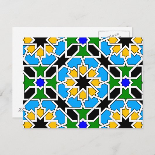 イスラム幾何学模様はがき ポストカード (正面/裏面)