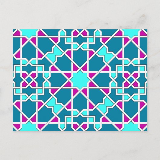 イスラム幾何学模様はがき ポストカード (正面)