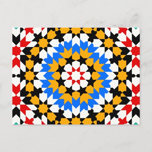 イスラム幾何学模様はがき ポストカード (正面)