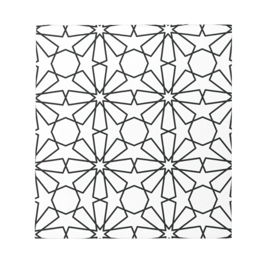 イスラム幾何学模様アラビアデザイン ノートパッド (正面)