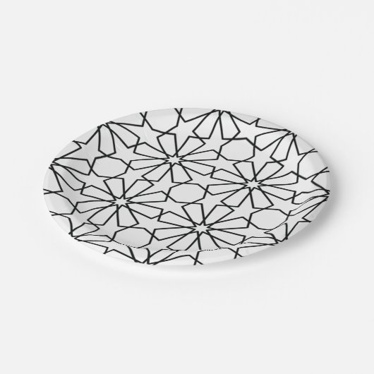 イスラム幾何学模様アラビアデザイン ペーパープレート (アングル)