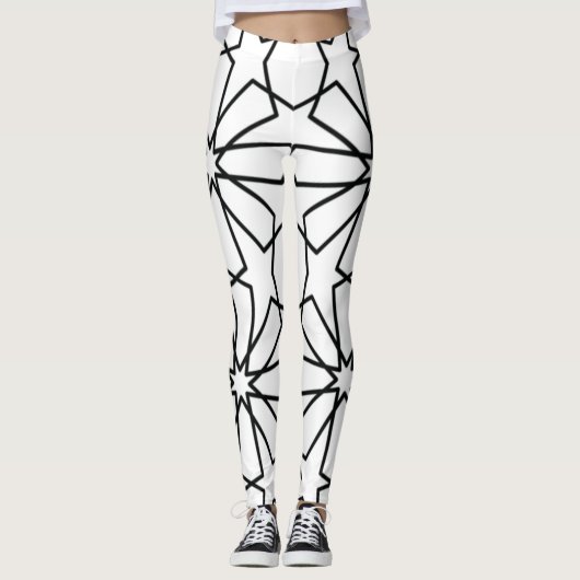 イスラム幾何学模様アラビアデザイン レギンス (正面)