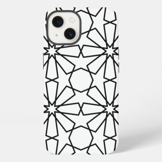 イスラム幾何学模様アラビアデザイン iPhoneケース (裏面)