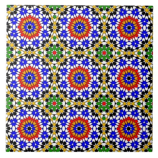 イスラム幾何学模様タイル タイル (正面)