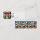 イスラム幾何学模様名刺 スキニー名刺 (正面/裏面)