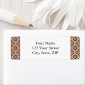 イスラム幾何学模様差出人住所ラベル ラベル (インサイチュ)