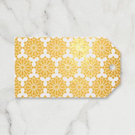 イスラム幾何学模様 ギフトタグ (正面 (横))