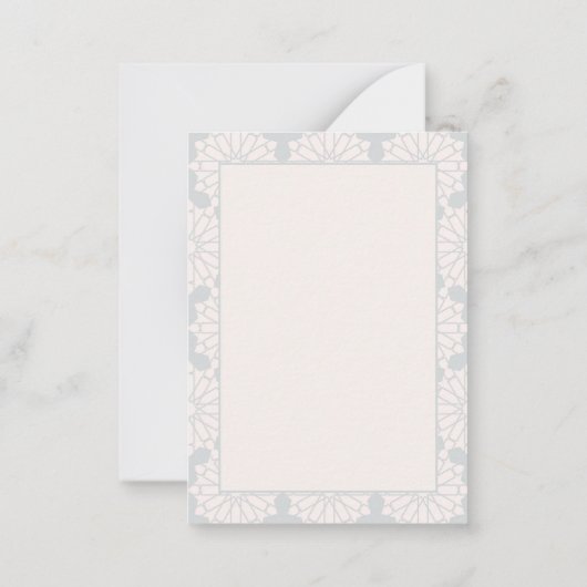 イスラム幾何学模様 ノートカード (裏面)