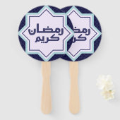イスラム幾何学模様 ハンドファン (正面&裏面)
