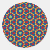 イスラム幾何学模様 ラウンドシール (正面)