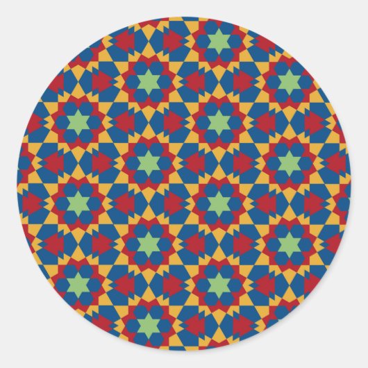 イスラム幾何学模様 ラウンドシール (正面)