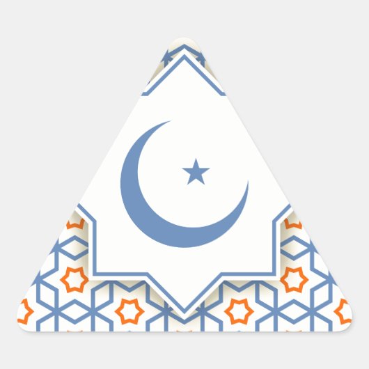 イスラム幾何学模様 三角形シール (正面)