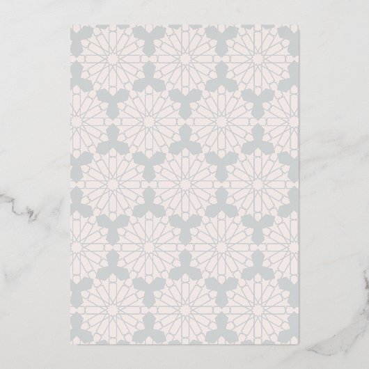 イスラム幾何学模様 箔シーズンカード (正面)