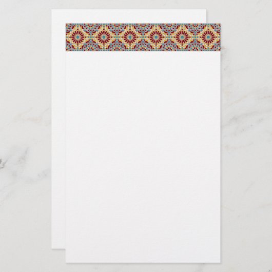 イスラム幾何文房具 便箋 (正面/裏面)