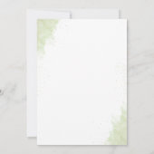 イスラム式結婚式の招待 | フローラと金ゴールド | アラビア 招待状 (裏面)