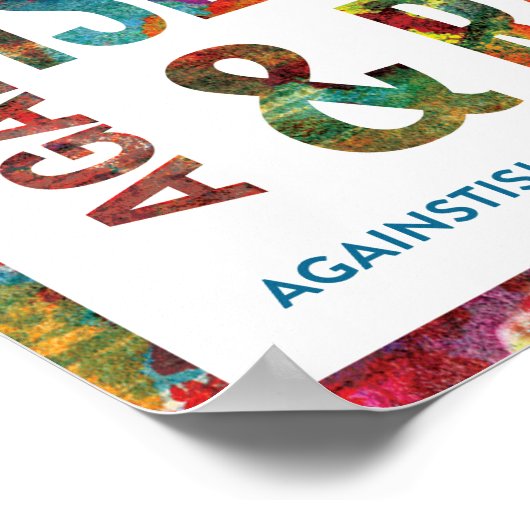 イスラム恐怖症と人種差別に反対するイスラム教徒の立場 ポスター (角)