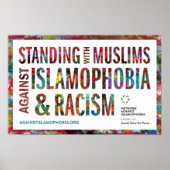イスラム恐怖症と人種差別に反対するイスラム教徒の立場 ポスター (正面)