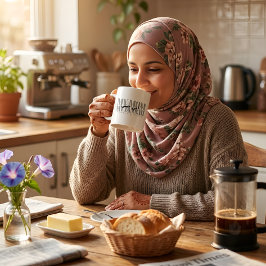 イスラム教のお母様のためのMY MOM MY JANNAH オーダーメイドギフト コーヒーマグカップ