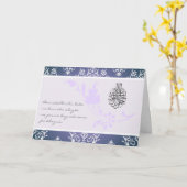 イスラム教のお祝い結婚ダマスクカードdua カード (黄色い花)