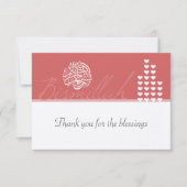 イスラム教のイスラム教のダマスク織は結婚式の婚約感謝していしています サンキューカード (正面)
