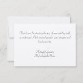 イスラム教のイスラム教のダマスク織は結婚式の婚約感謝していしています サンキューカード (裏面)