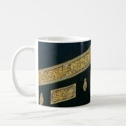 イスラム教のイスラム教のメッカ巡礼のEidのAlのFitr Adhaムバラクのアラビア語 コーヒーマグカップ (左)
