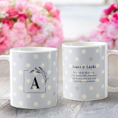 イスラム教のウェディング　最初の青い水玉模様の花婿 コーヒーマグカップ